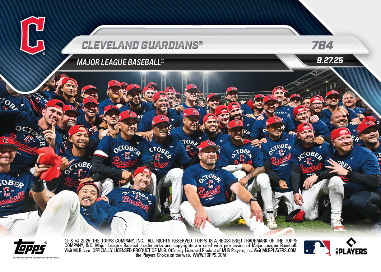 Cleveland Guardians - 2025 MLB Topps NOW - Card 784 - PR: 821 - Image 2