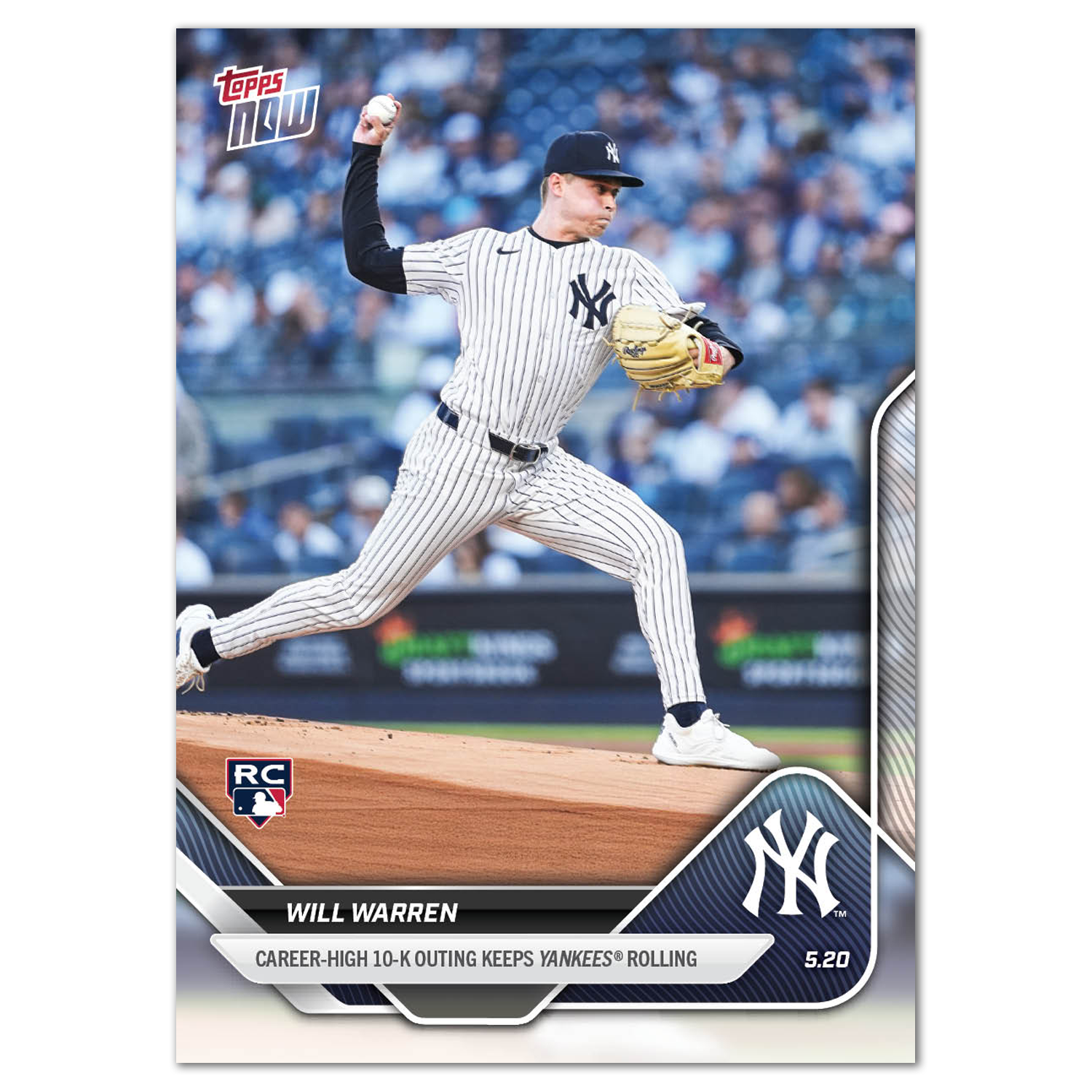 Will Warren - 2025 MLB Topps NOW - Card 198 - PR: 910
