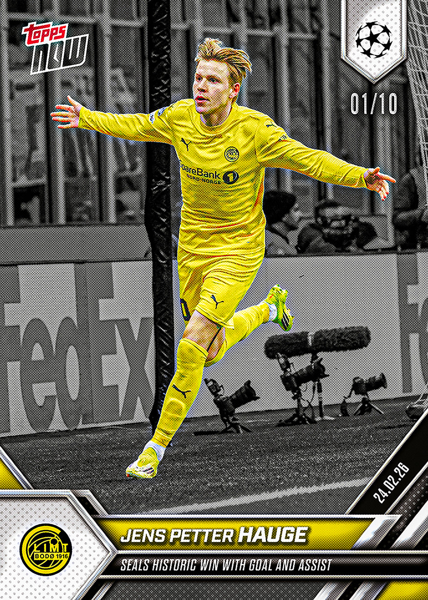 Jens Petter Hauge - 2025-26 UCL Topps NOW - Card 96 - PR: 857 - Image 4