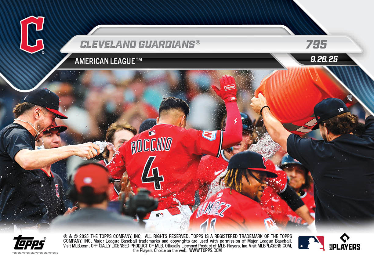 Cleveland Guardians - 2025 MLB Topps NOW - Card 795 - PR: 1286 - Image 2