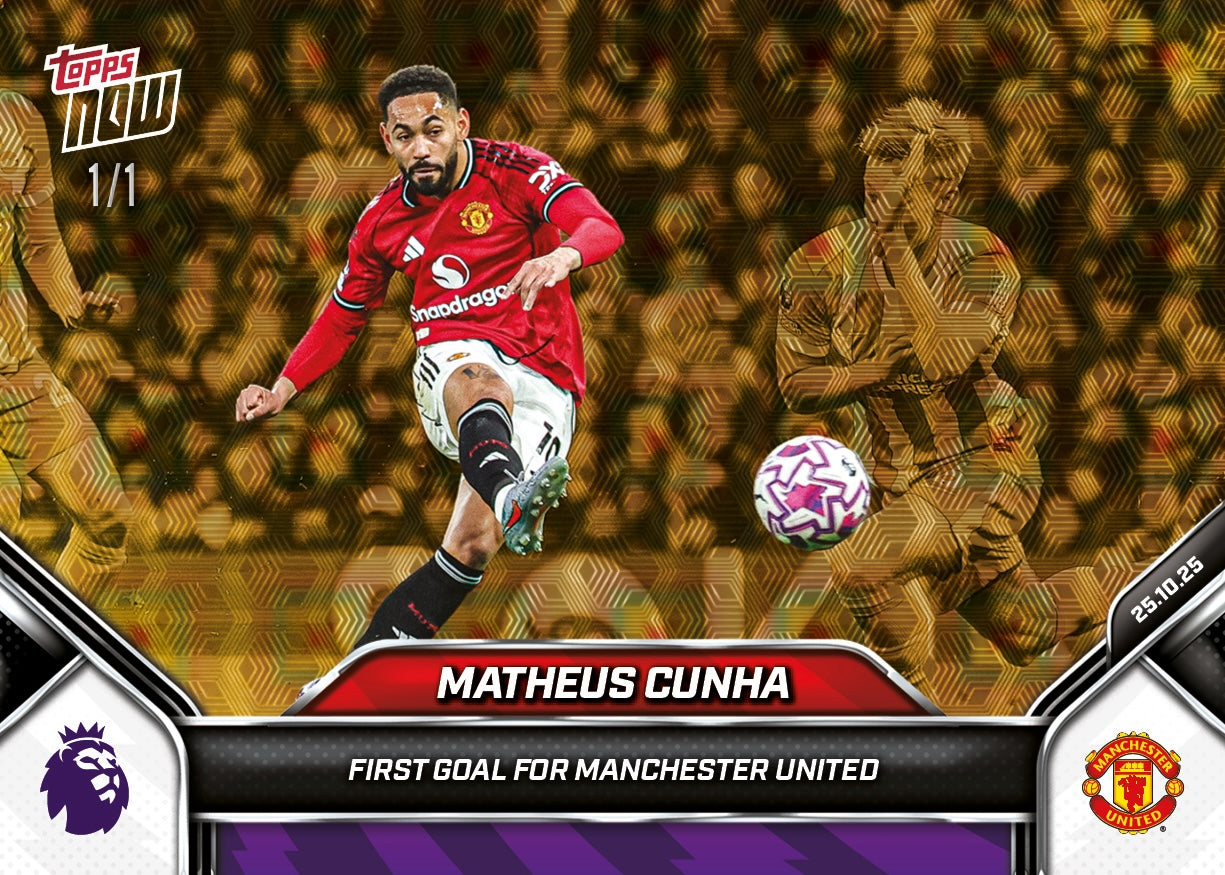 Matheus Cunha - 2025-26 Premier League Topps NOW - Card 40 - PR: 611 - Image 2