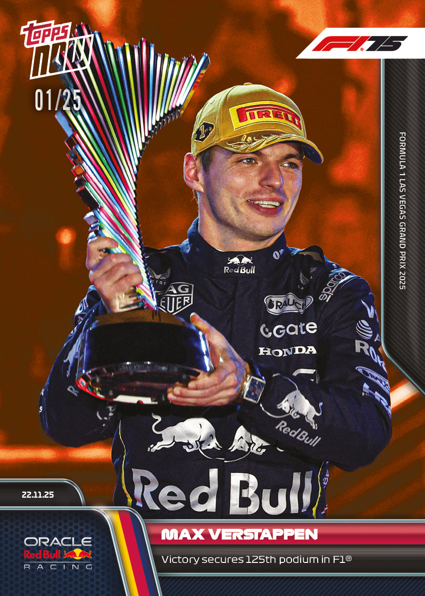 Max Verstappen - 2025 Formula 1 Topps NOW - Card 79 - PR: 4125 - Image 5