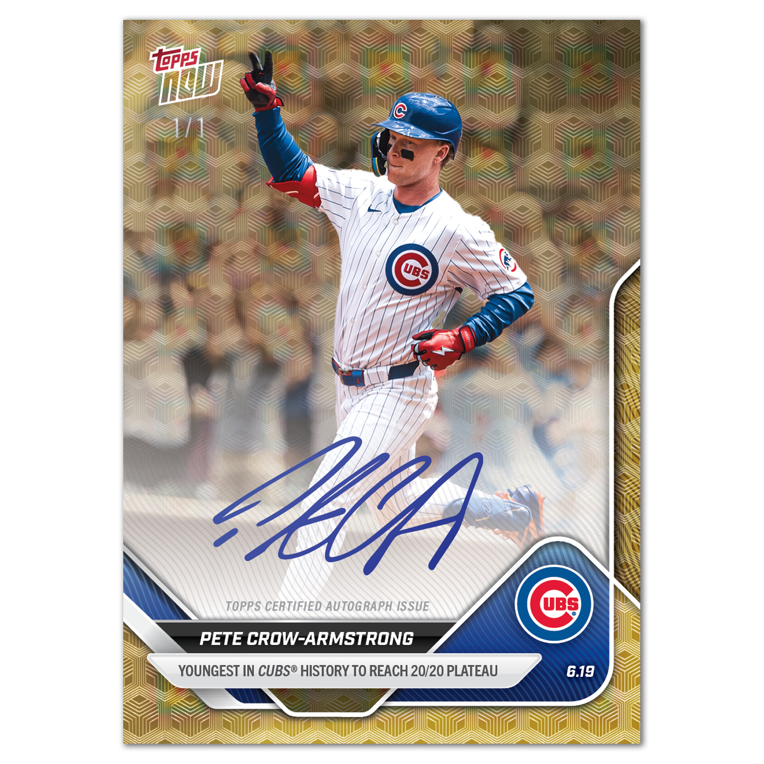 Pete Crow-Armstrong - 2025 MLB Topps NOW - Card 319 - LOOK FOR AUTOS - PR: 4206 - Image 2