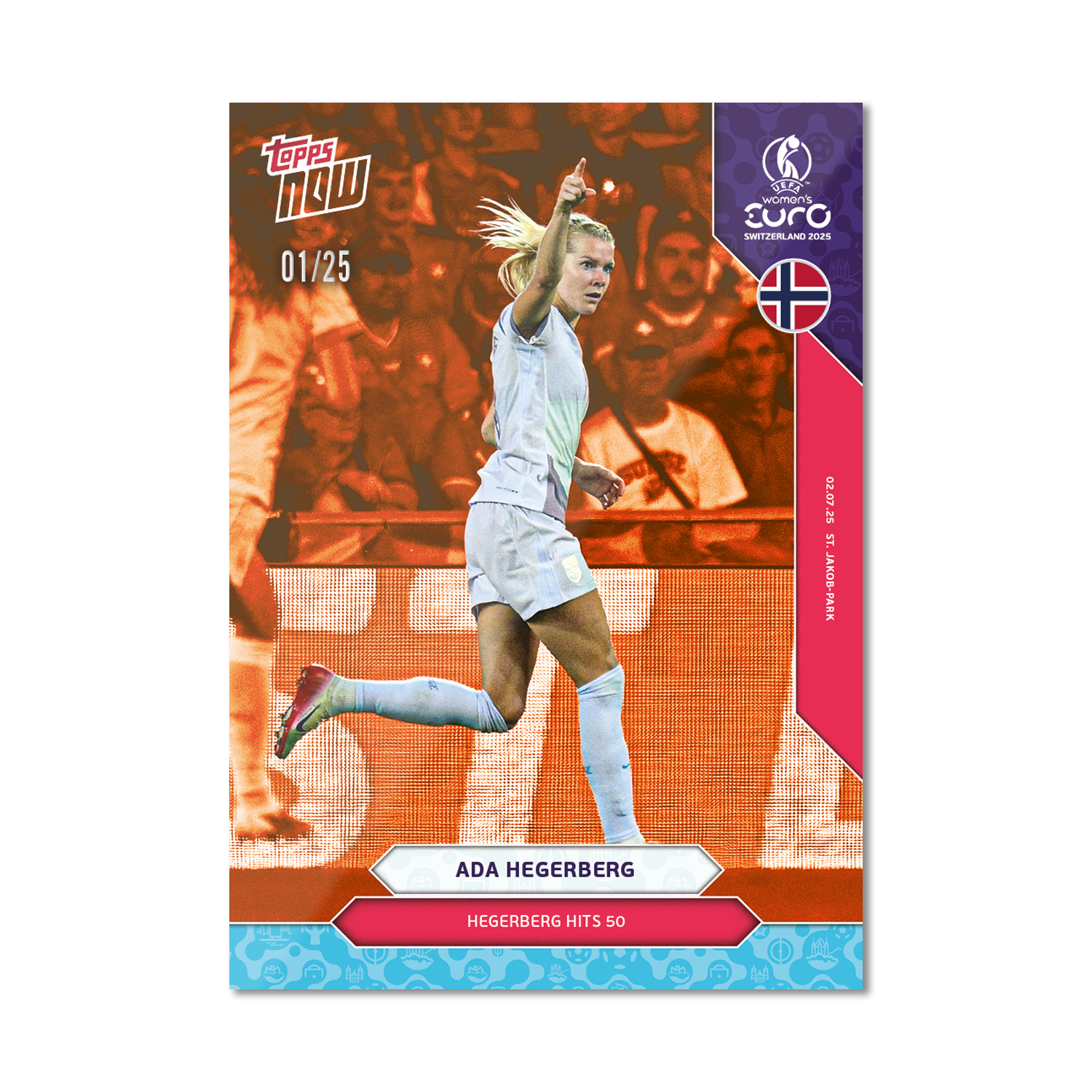 Ada Hegerberg - UEFA Women’s EURO 2025™ Topps NOW - Card 2 - PR: 248 - Image 5