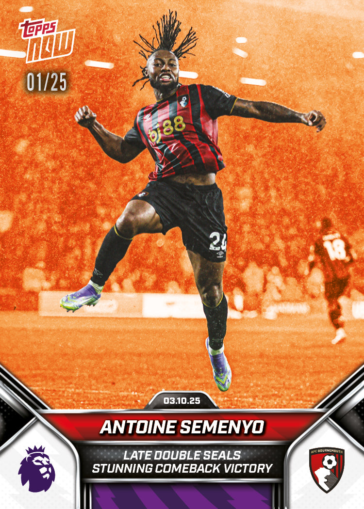 Antoine Semenyo - 2025-26 Premier League Topps NOW - Card 29 - PR: 278 - Image 5