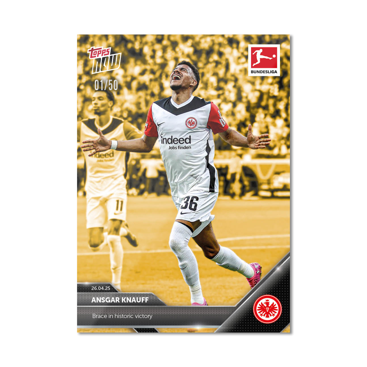Ansgar Knauff - 2024-25 Bundesliga Topps NOW Card 175 - PR: 217 - Image 7
