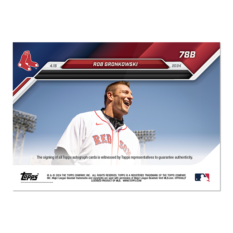On-Card Autograph # to 49 or Lower - Rob Gronkowski - 2024 MLB TOPPS NOW Card 78 - Image 5