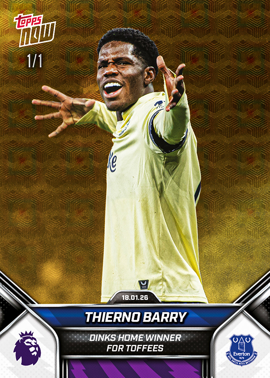 Alternative view of Thierno Barry - 2025-26 Premier League Topps NOW - Card 112 - PR: 206