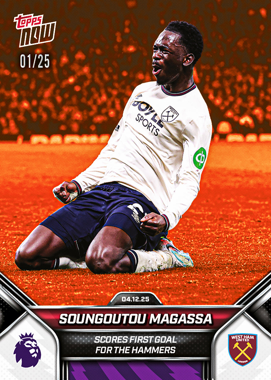 Soungoutou Magassa - 2025-26 Premier League Topps NOW - Card 74 - PR: 178 - Image 5