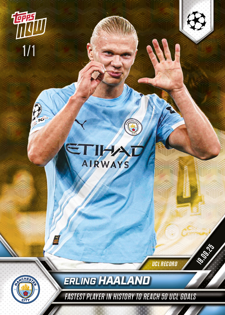 Erling Haaland - 2025-26 UCL Topps NOW - Card 20 - LOOK FOR AUTO - PR: 2266 - Image 3