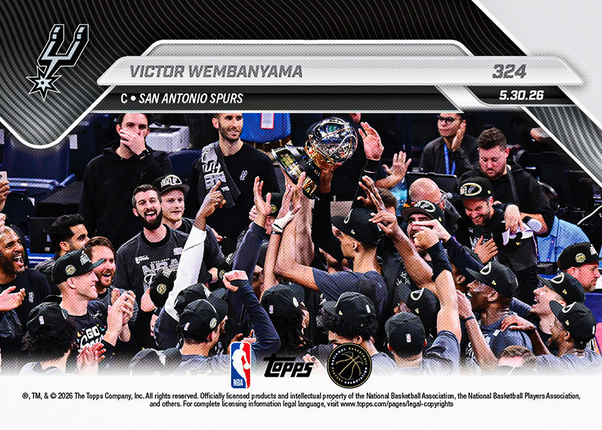 Victor Wembanyama - 2025-26 NBA Topps NOW - Card 324 - PR: 63377 - Image 3