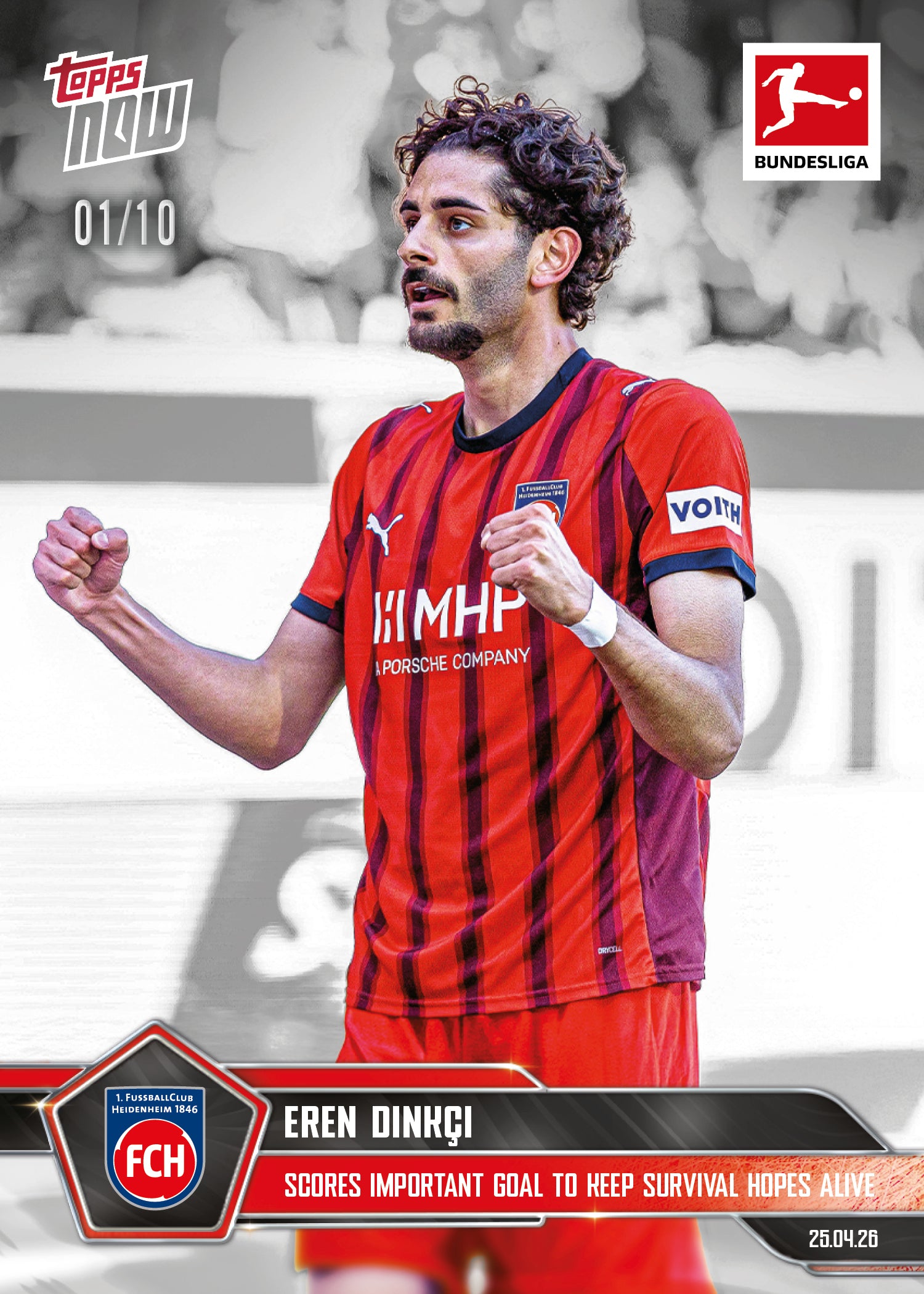 Eren Dinkçi - 2025-26 Bundesliga Topps NOW - Card 179 - PR: 82 - Image 4