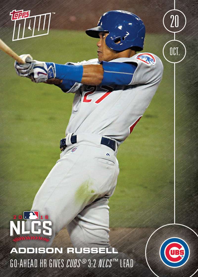 Addison Russell - 10/20/16 TOPPS NOW Card 610A - Print Run: 743