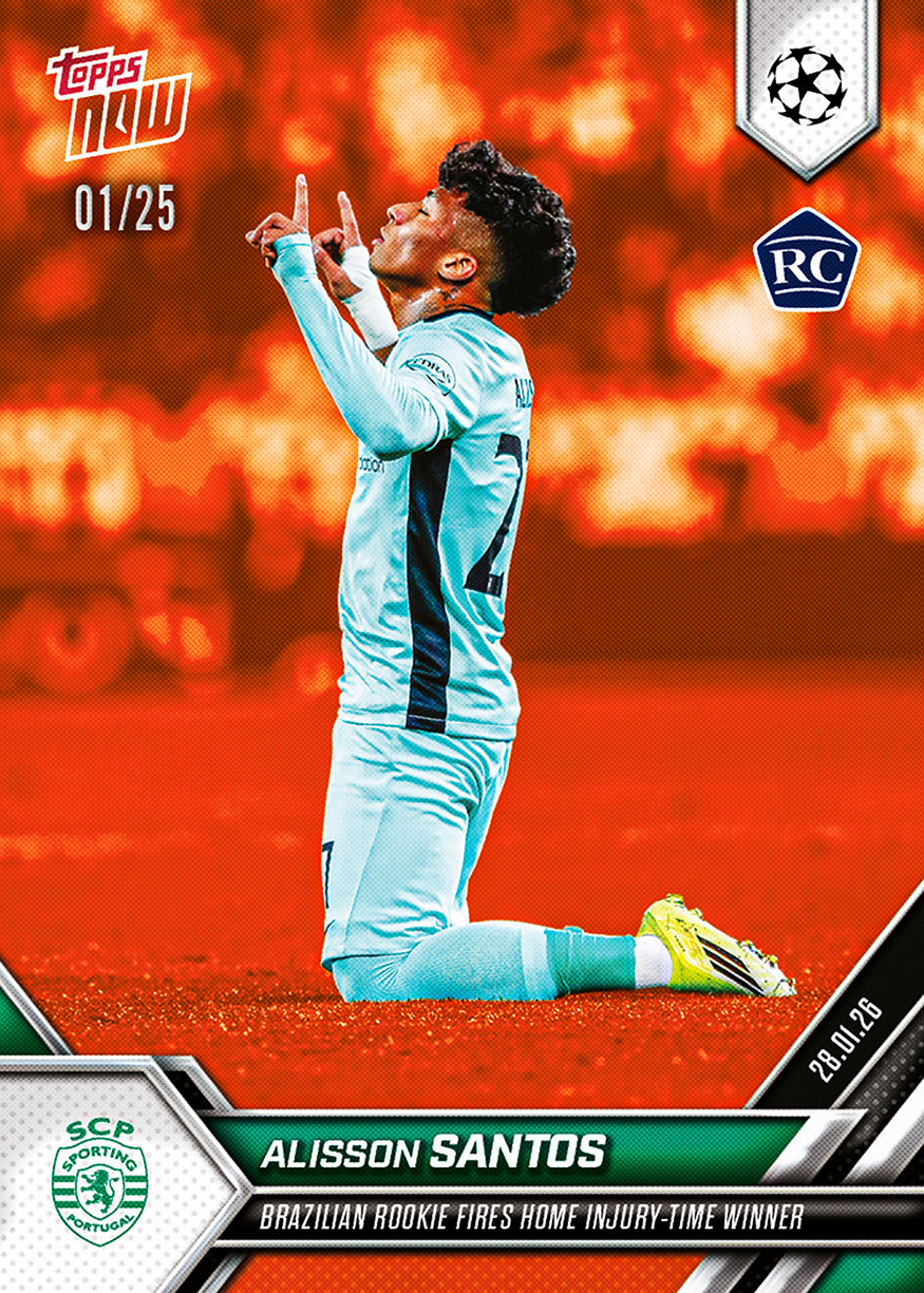 Alisson Santos - 2025-26 UCL Topps NOW - Card 84 - PR: 477 - Image 5