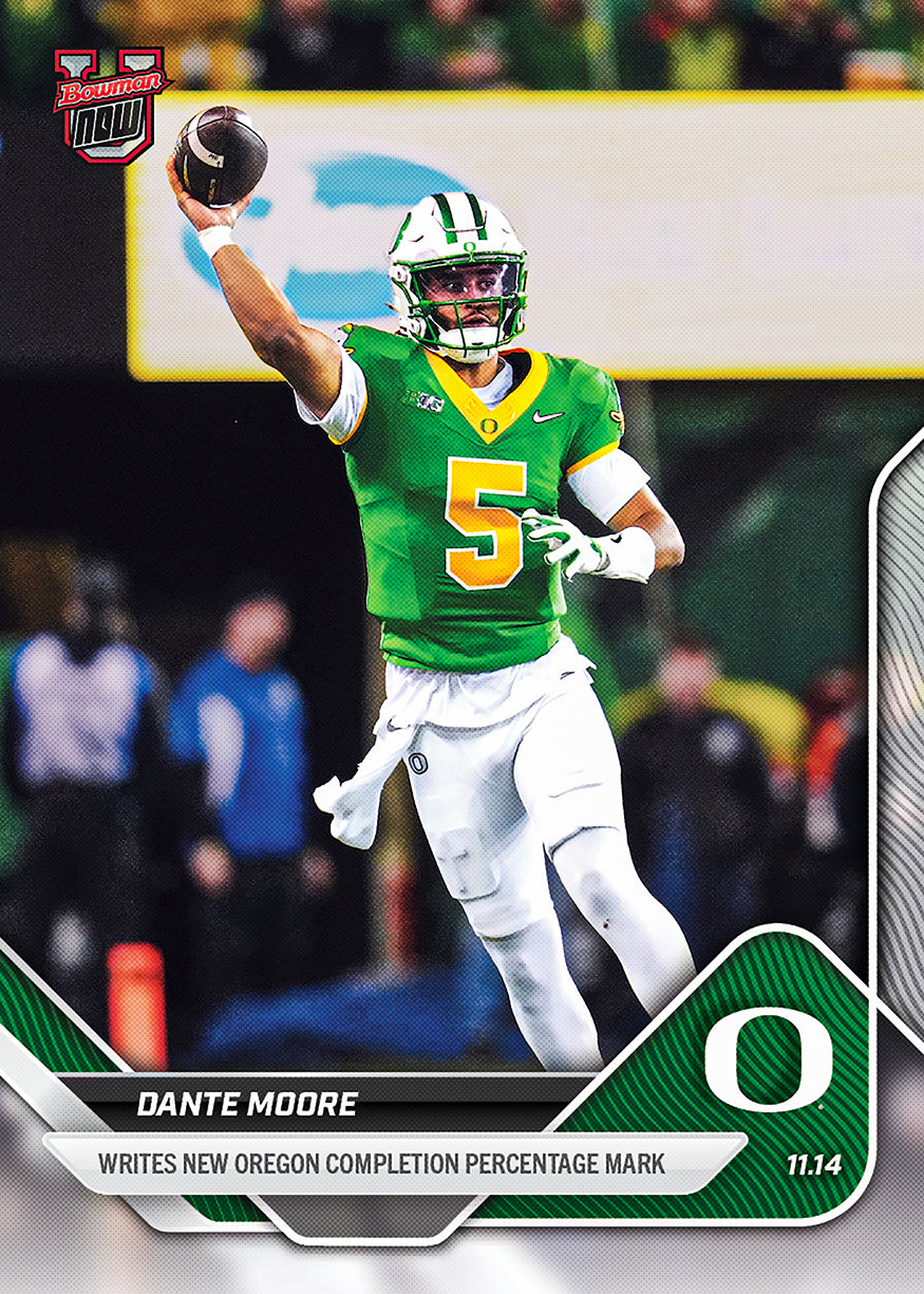 Dante Moore - 2025-26 Bowman U NOW Football - Card 44 - PR: 625