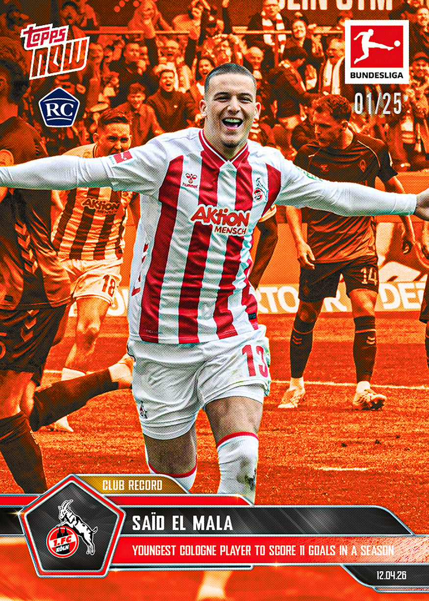 Saïd El Mala - 2025-26 Bundesliga Topps NOW - Card 169 - PR: 1896 - Image 5