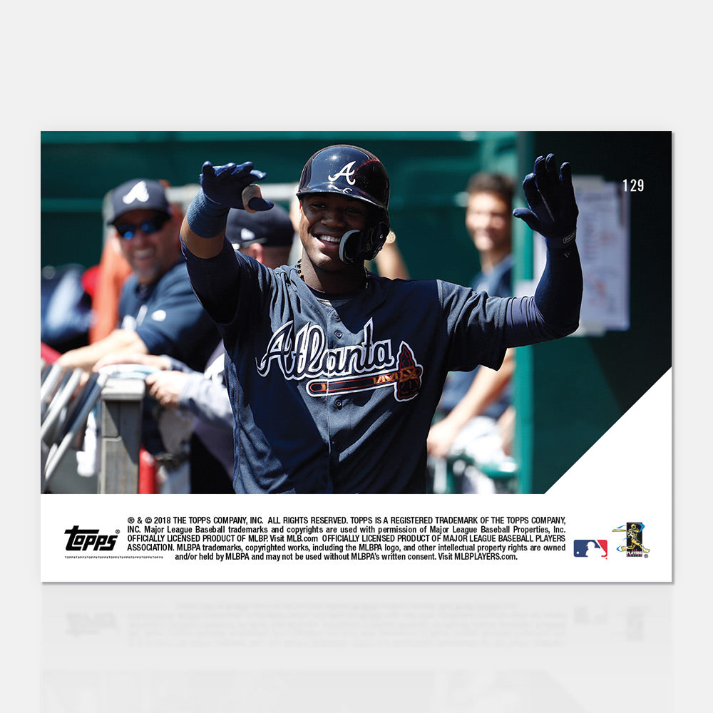 Ronald Acuna - 04/26/2018 TOPPS NOW Card 129 - Print Run: 4593 - Image 2