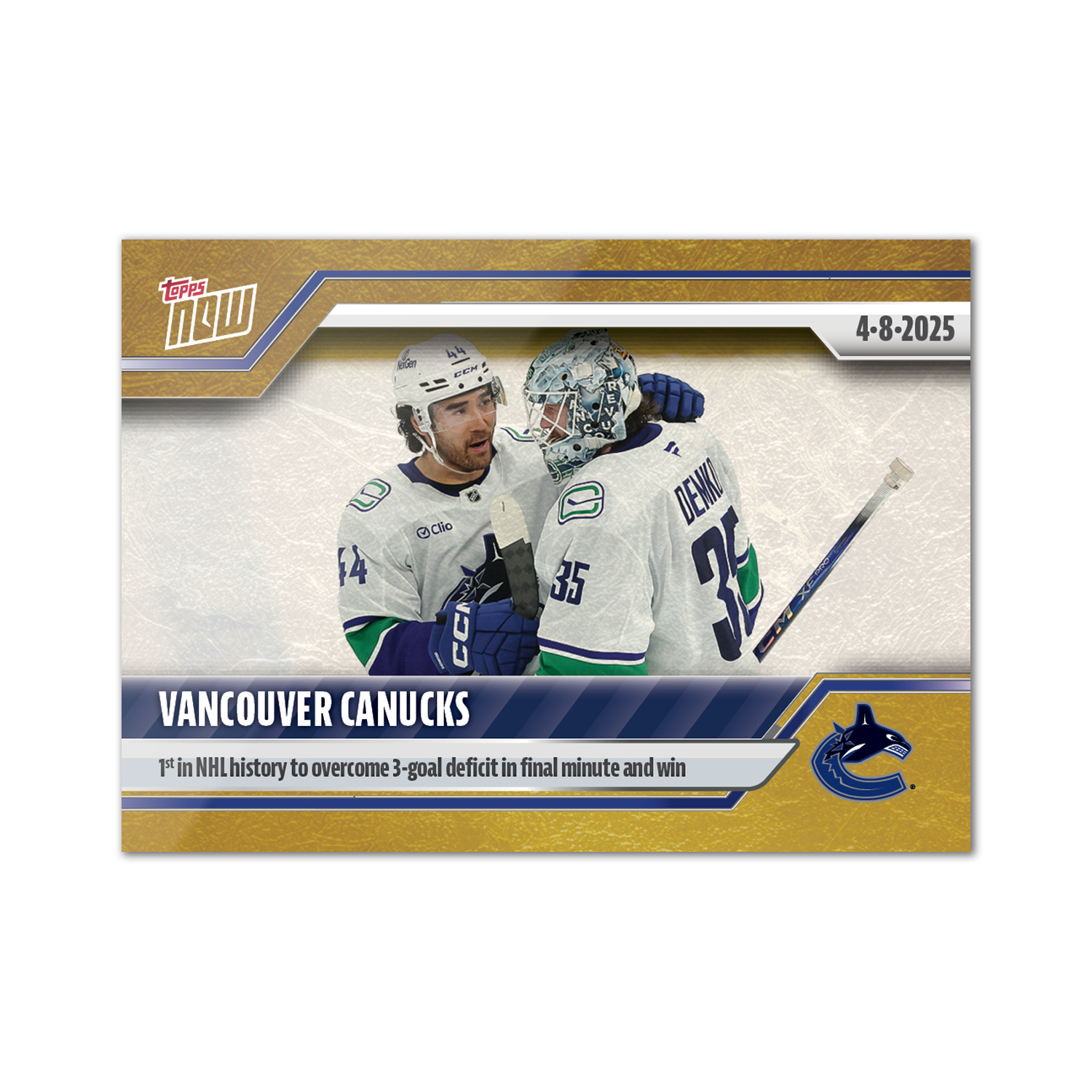 Vancouver Canucks - 2024-25 NHL Topps NOW - Sticker # 155 Pack - PR: 120 - Image 2