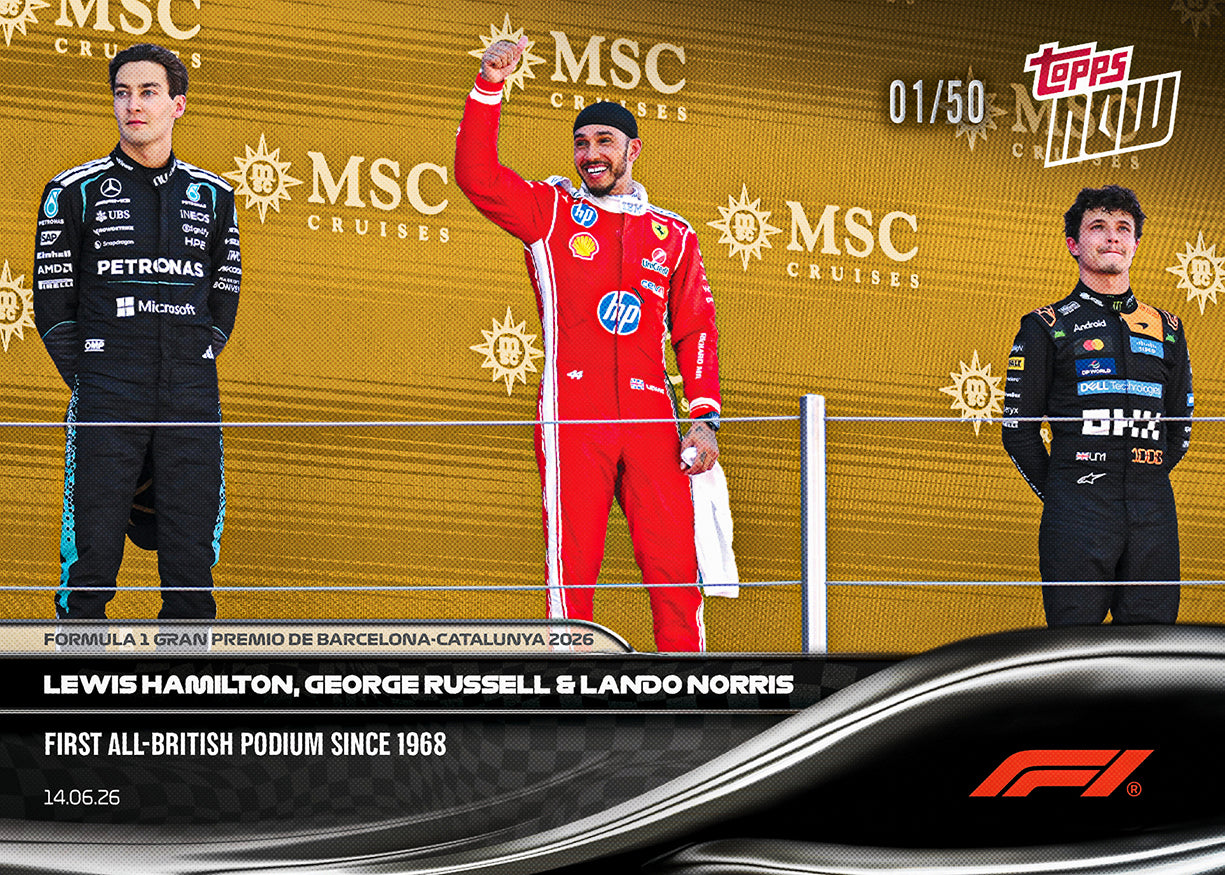 Lewis Hamilton / George Russell / Lando Norris - 2026 Formula 1 Topps NOW - Card 39 - PR: 4152 - Image 6