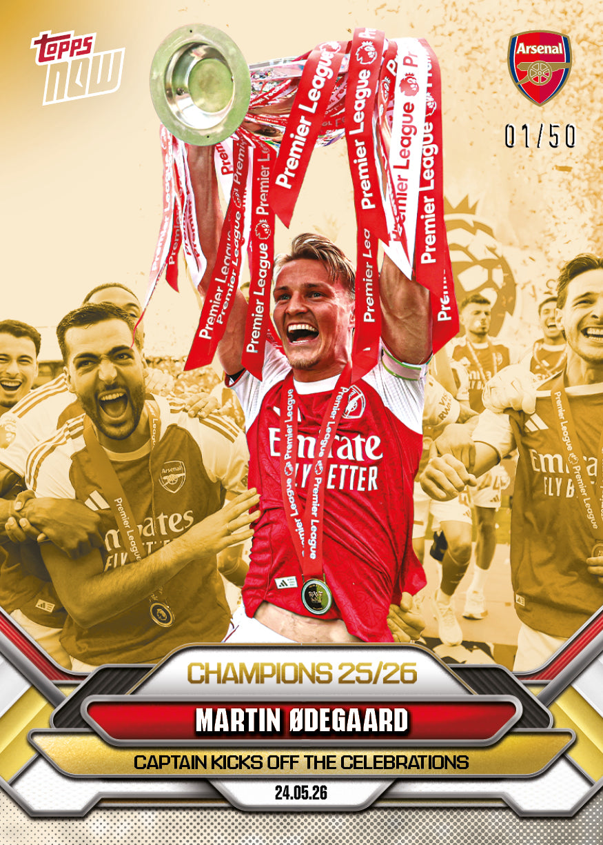 Martin Ødegaard - 2025-26 Arsenal FC Topps NOW - Card 3 - PR: 5385 - Image 7