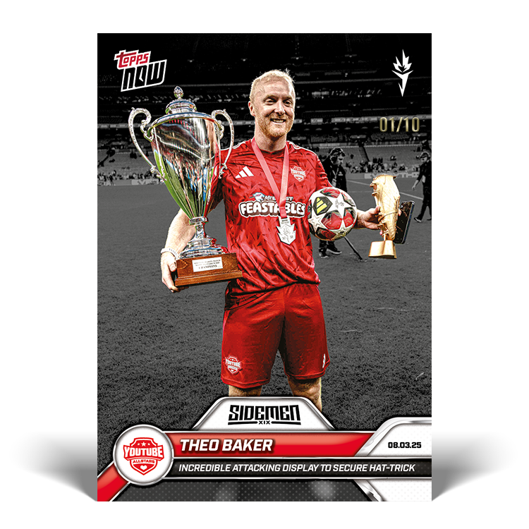 Theo Baker - 2025 Sidemen Charity Match Topps NOW Card 13 - PR: 67 - Image 4