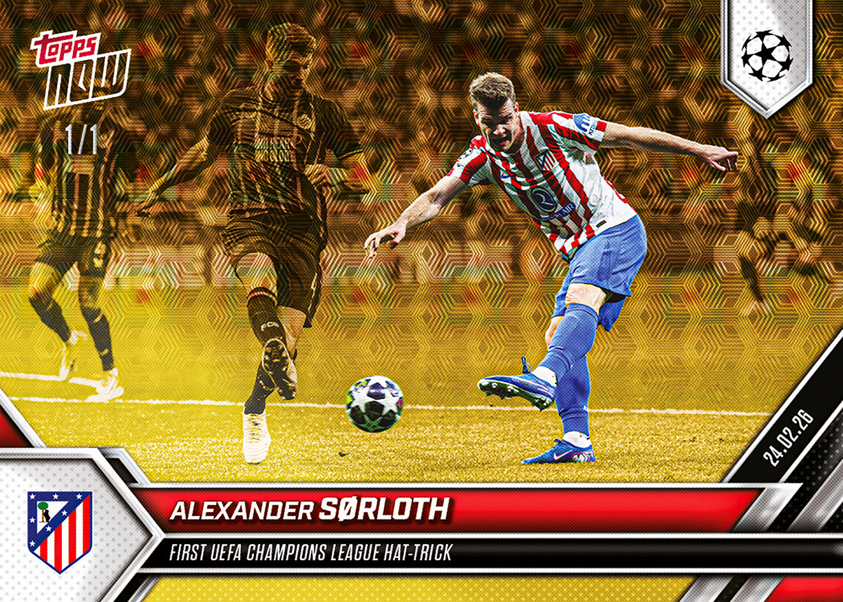 Alexander Sørloth - 2025-26 UCL Topps NOW - Card 94 - PR: 266 - Image 2