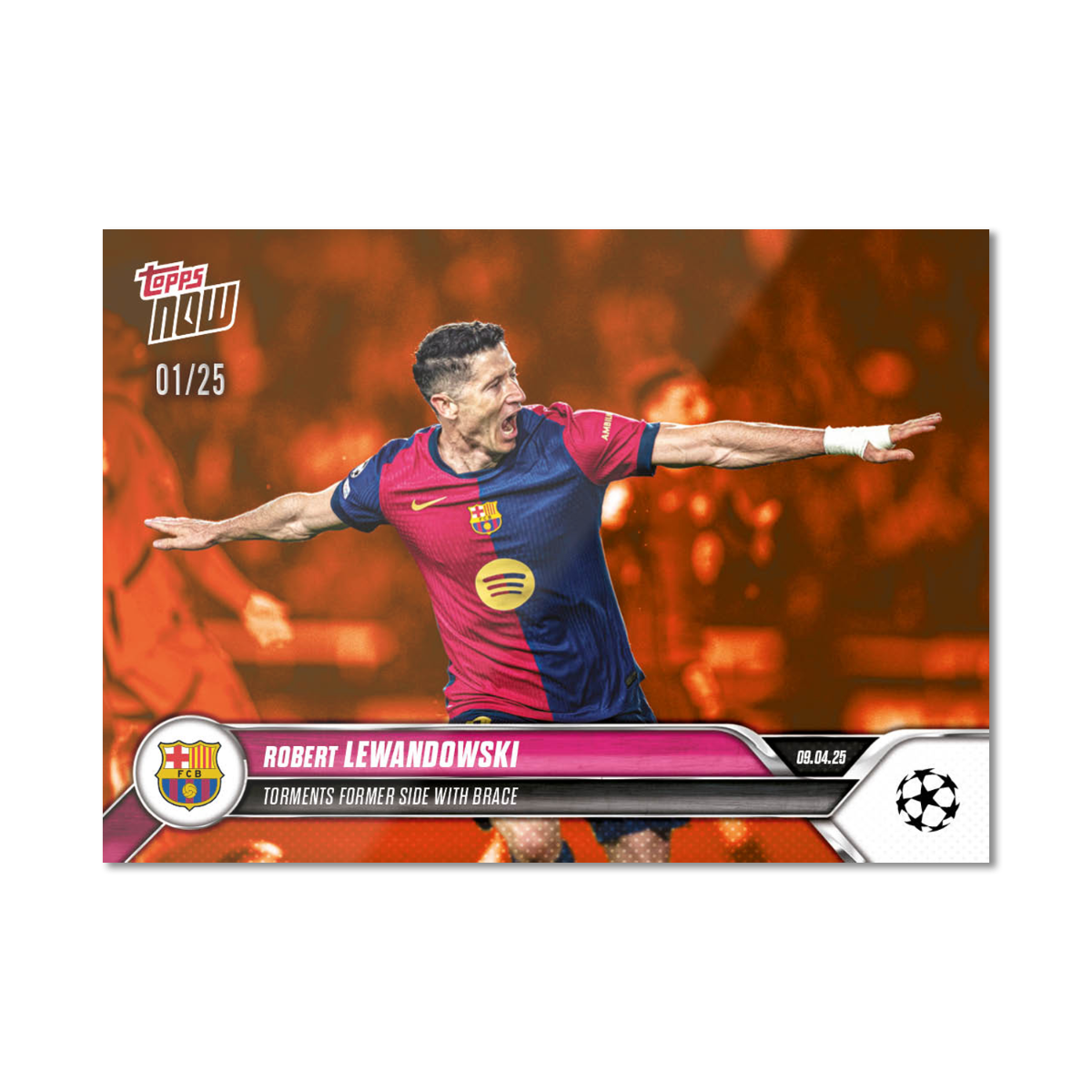 Robert Lewandowski - 2024-25 UCL Topps NOW - Card 136 - PR: 436 - Image 5