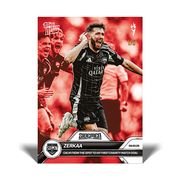 Zerkaa - 2025 Sidemen Charity Match Topps NOW Card 1 - LOOK FOR AUTO - PR: 398 - Image 6