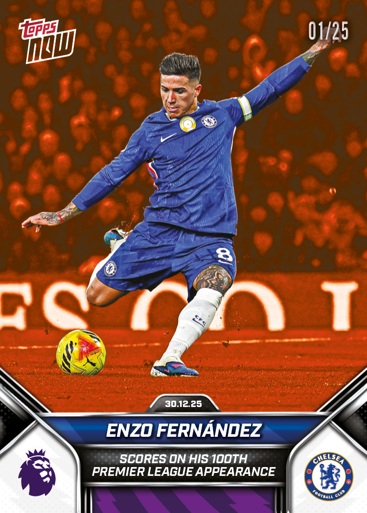 Enzo Fernández - 2025-26 Premier League Topps NOW - Card 96 - PR: 788 - Image 5