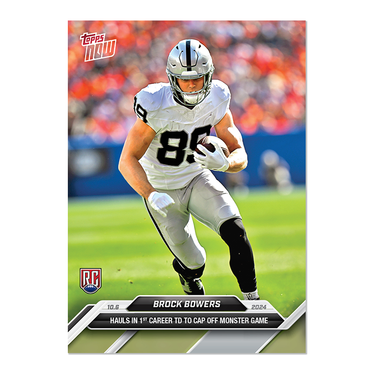 Brock Bowers - 2024 TOPPS NOW Football Card 7 - PR: 1724