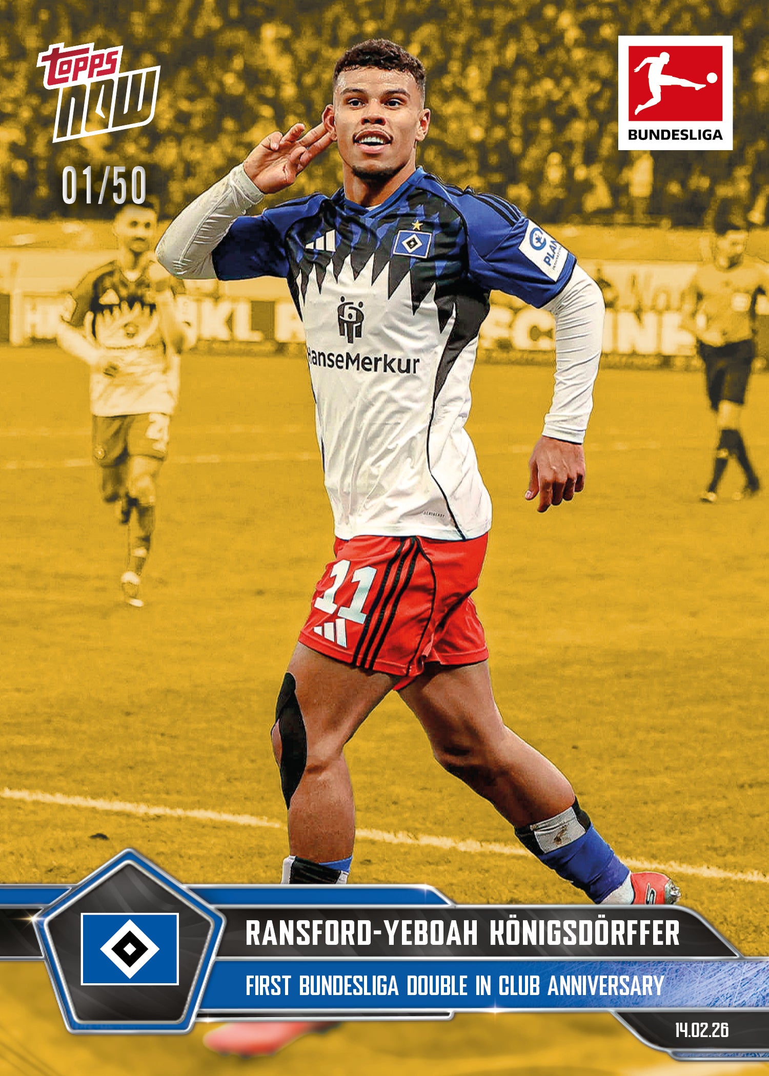 Ransford-Yeboah Königsdörffer - 2025-26 Bundesliga Topps NOW - Card 126 - PR: 736 - Image 6