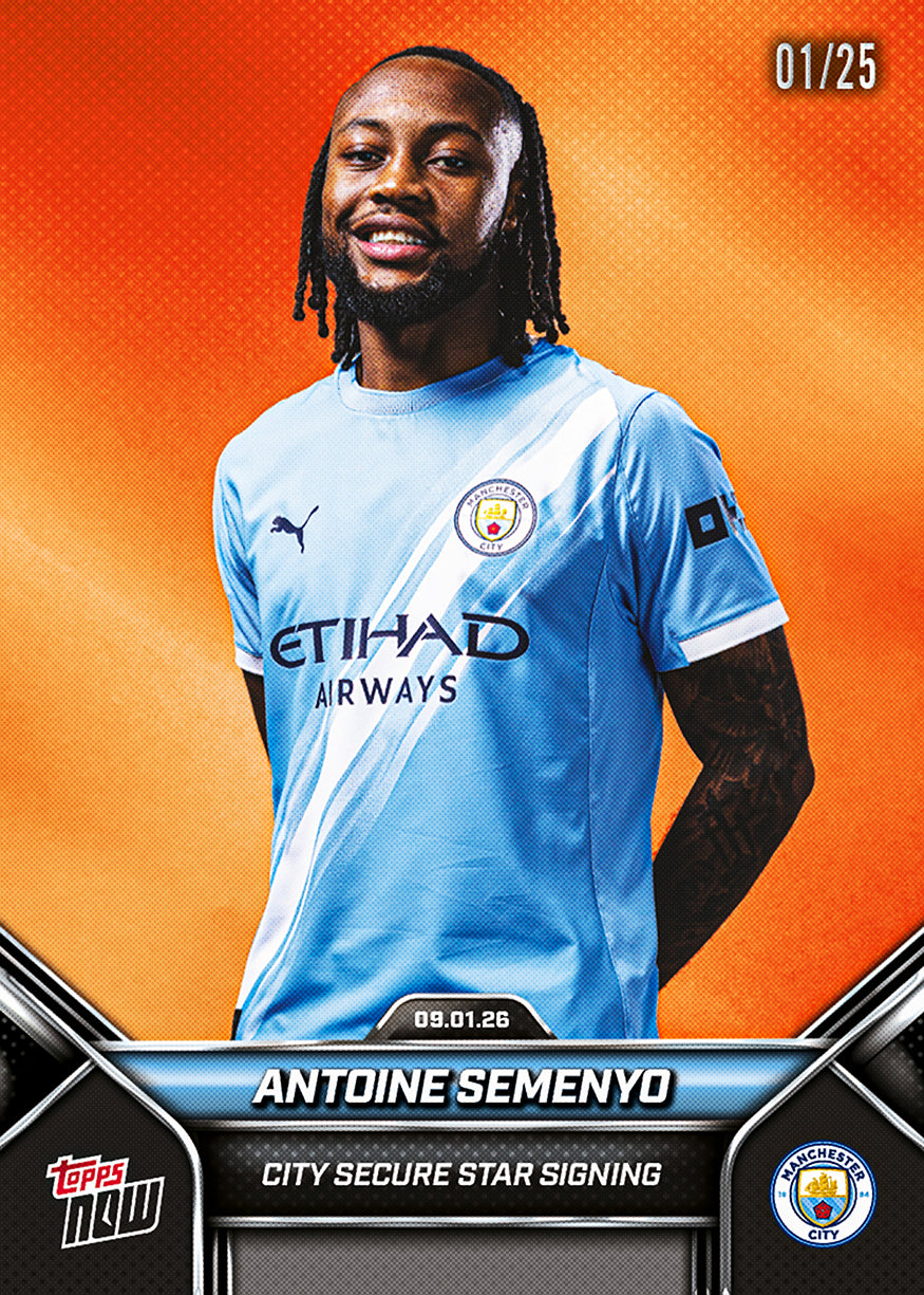 Antoine Semenyo - 2025-26 Manchester City Topps NOW - Card 1 - PR: 1845 - Image 6