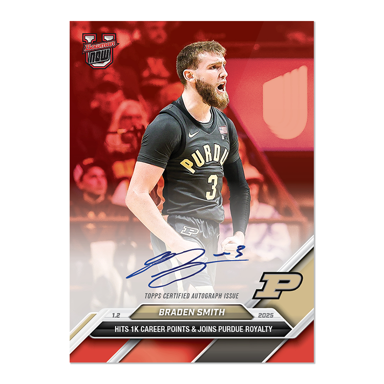 On-Card Autograph # to 49 or Lower - Braden Smith - 2024 Bowman U Now Card 39 - Image 4