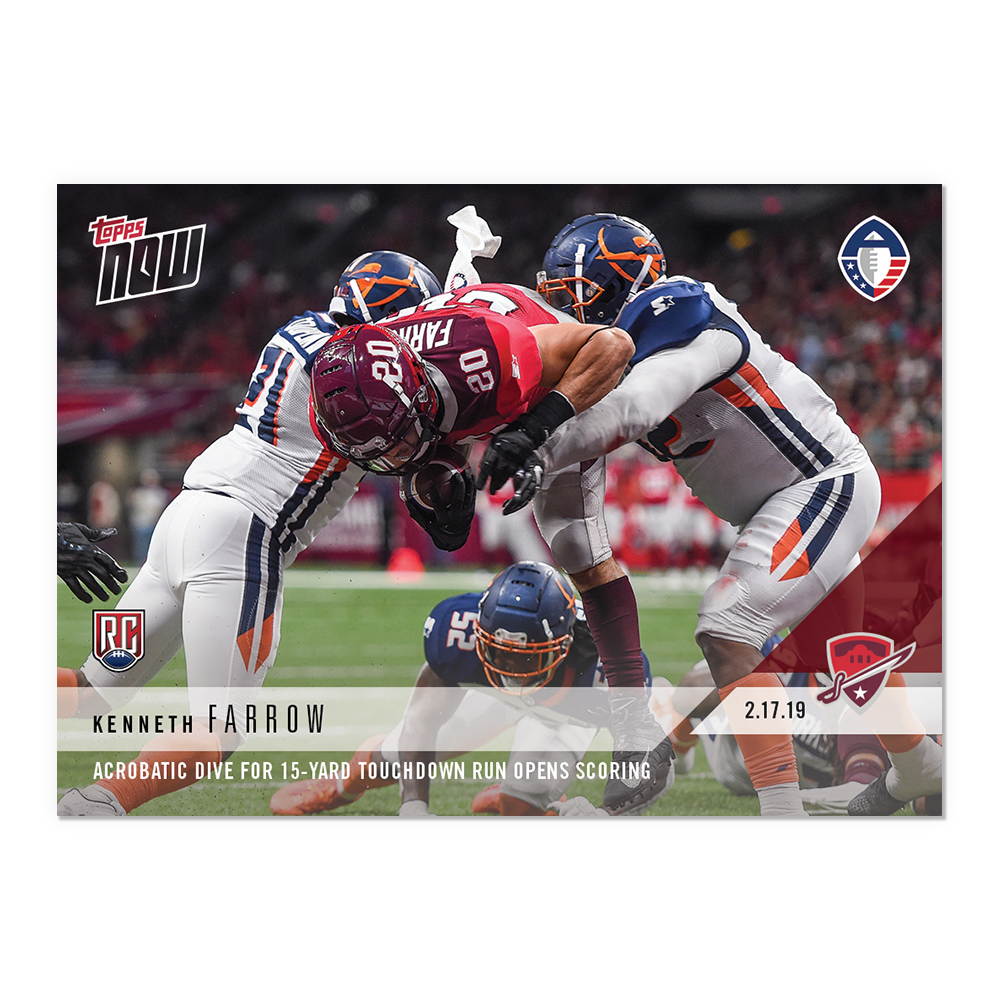 Kenneth Farrow - AAF TOPPS NOW Card 12 - Print Run: 258