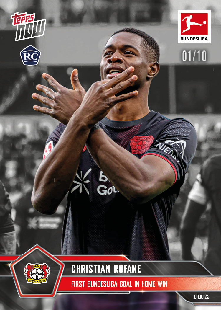 Christian Kofane - 2025-26 Bundesliga Topps NOW - Card 38 - PR: 387 - Image 4