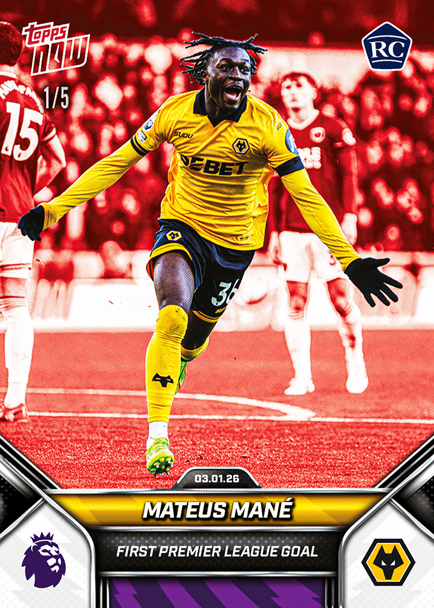Mateus Mané - 2025-26 Premier League Topps NOW - Card 102 - PR: 2001 - Image 3