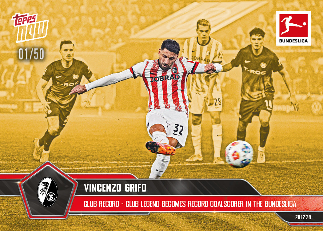 Vincenzo Grifo - 2025-26 Bundesliga Topps NOW - Card 87 - PR: 224 - Image 6