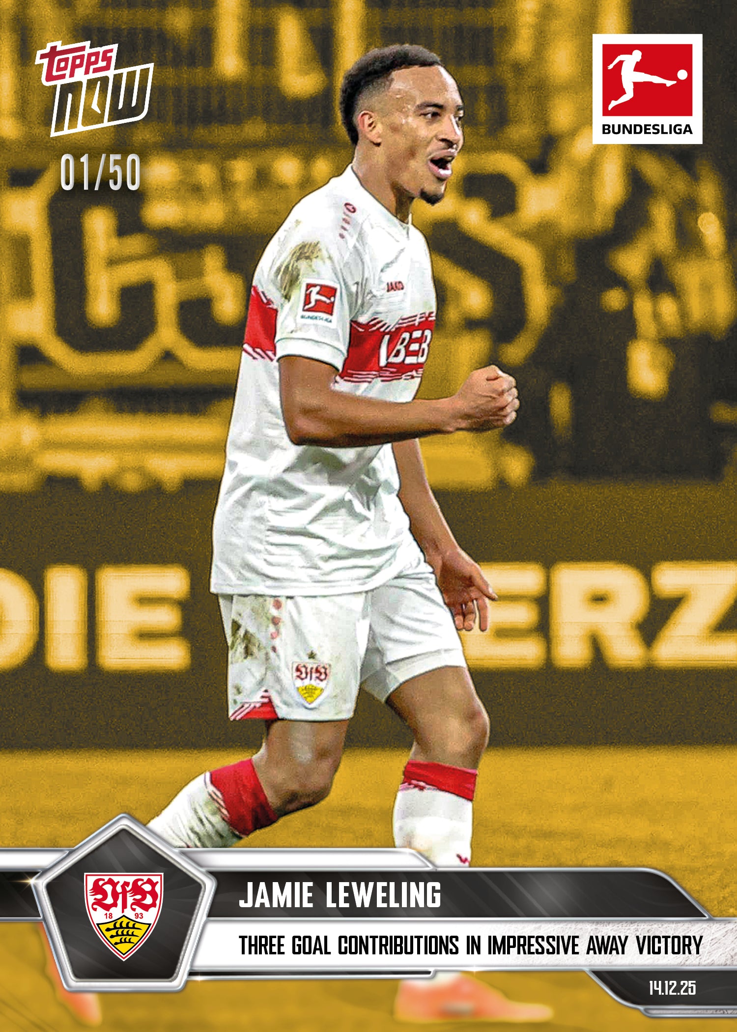 Jamie Leweling - 2025-26 Bundesliga Topps NOW - Card 83 - PR: 182 - Image 6