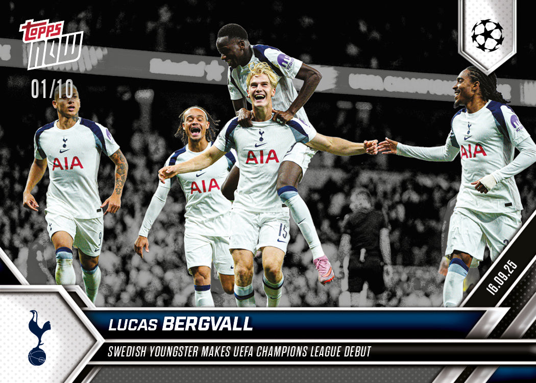 Lucas Bergvall - 2025-26 UCL Topps NOW Card 11 - PR: 528 - Image 4