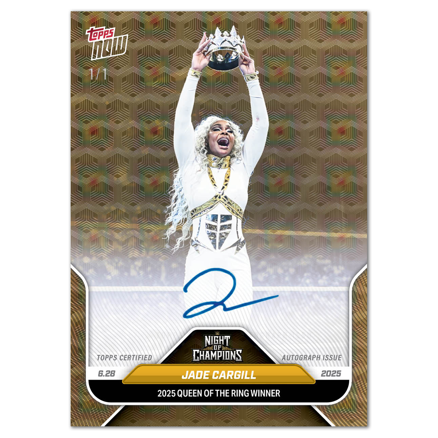 Jade Cargill - 2025 WWE Topps NOW - Card 76 - LOOK FOR AUTOS - PR: 1046 - Image 2
