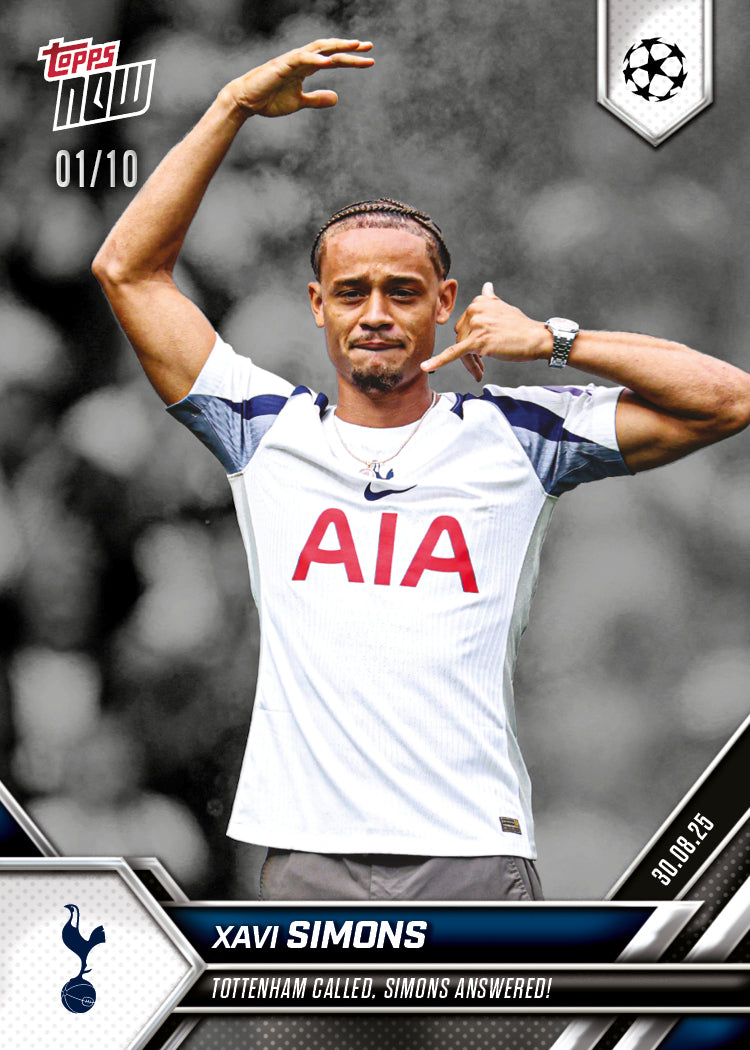 Xavi Simons - 2025-26 UCL Topps NOW Card 6 - PR: 896 - Image 4