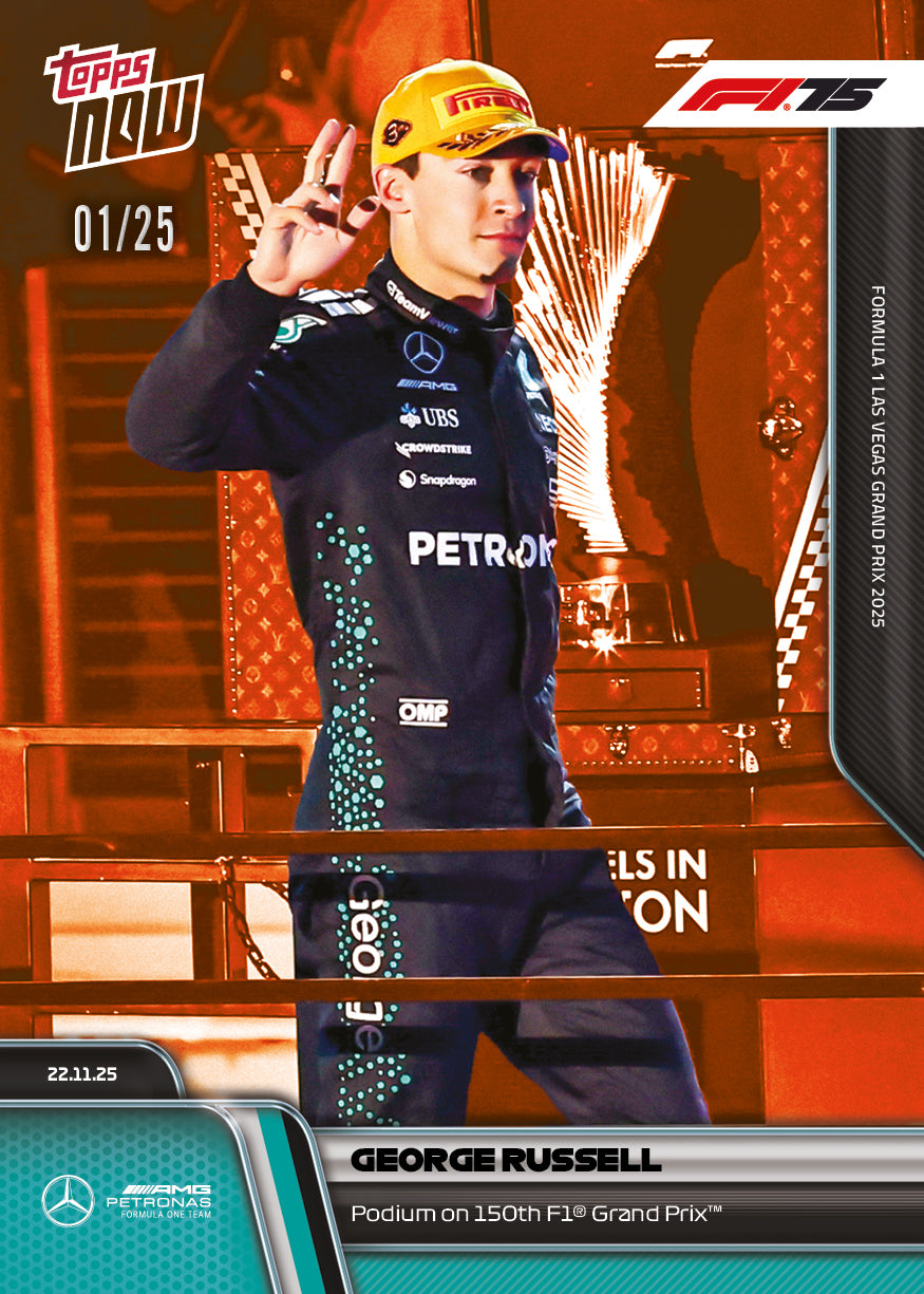 George Russell - 2025 Formula 1 Topps NOW - Card 80 - PR: 1748 - Image 5