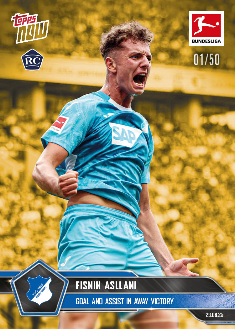 Fisnik Asllani - 2025-26 Bundesliga Topps NOW - Card 10 - PR: 348 - Image 6