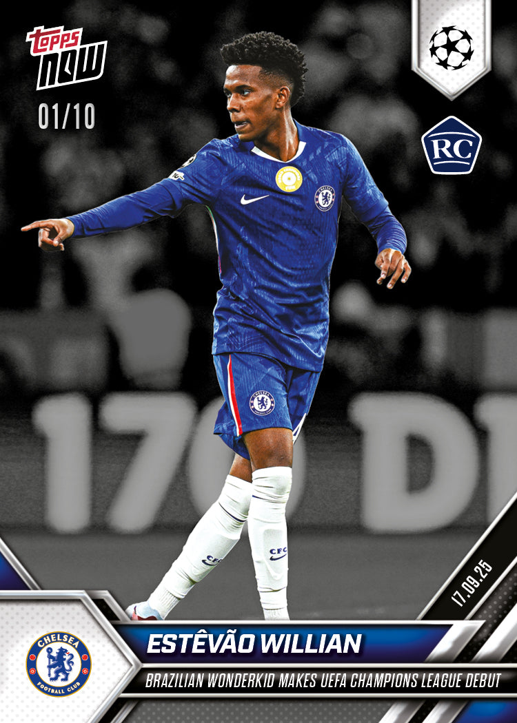 Estêvão - 2025-26 UCL Topps NOW - Card 18 - PR: 2194 - Image 4