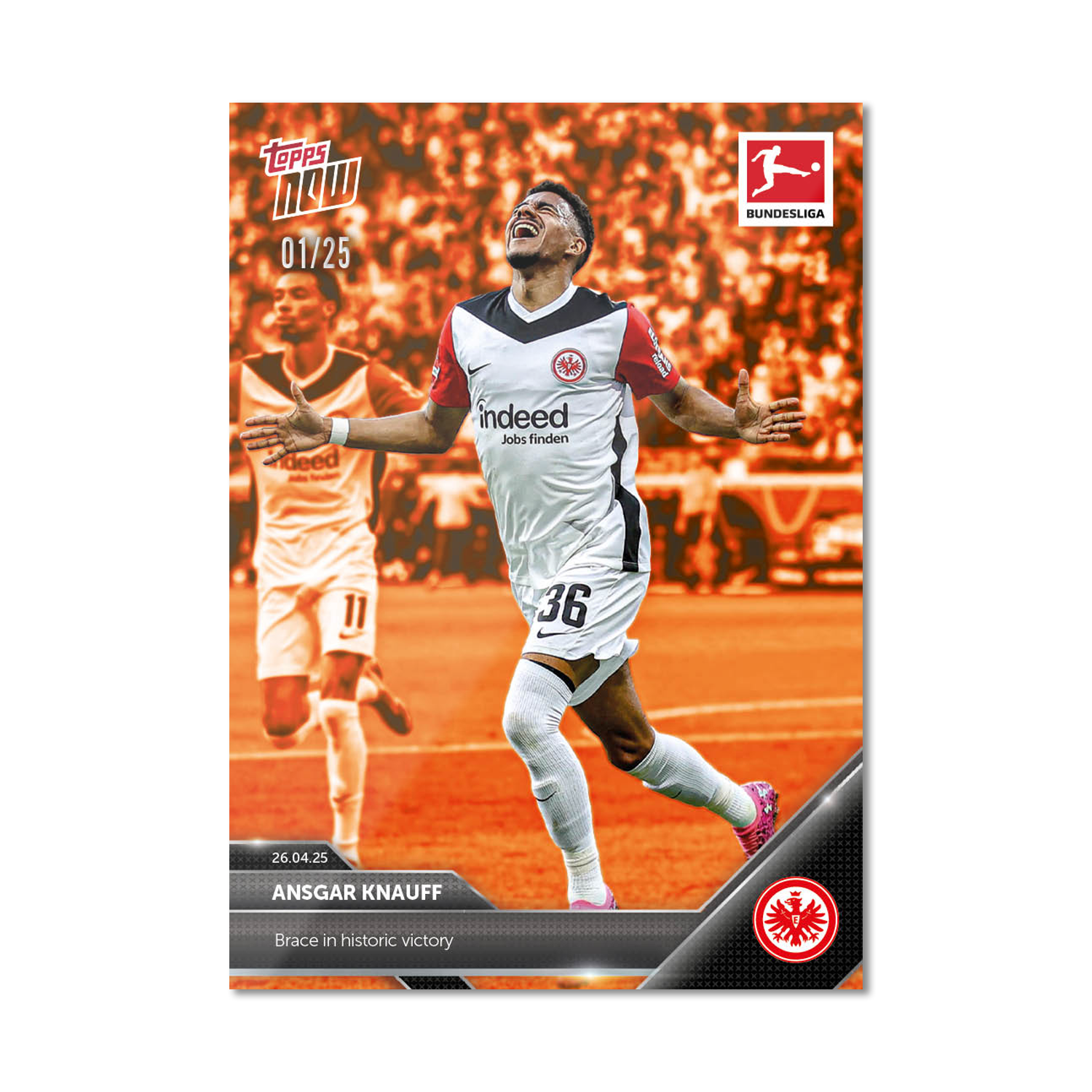 Ansgar Knauff - 2024-25 Bundesliga Topps NOW Card 175 - PR: 217 - Image 6