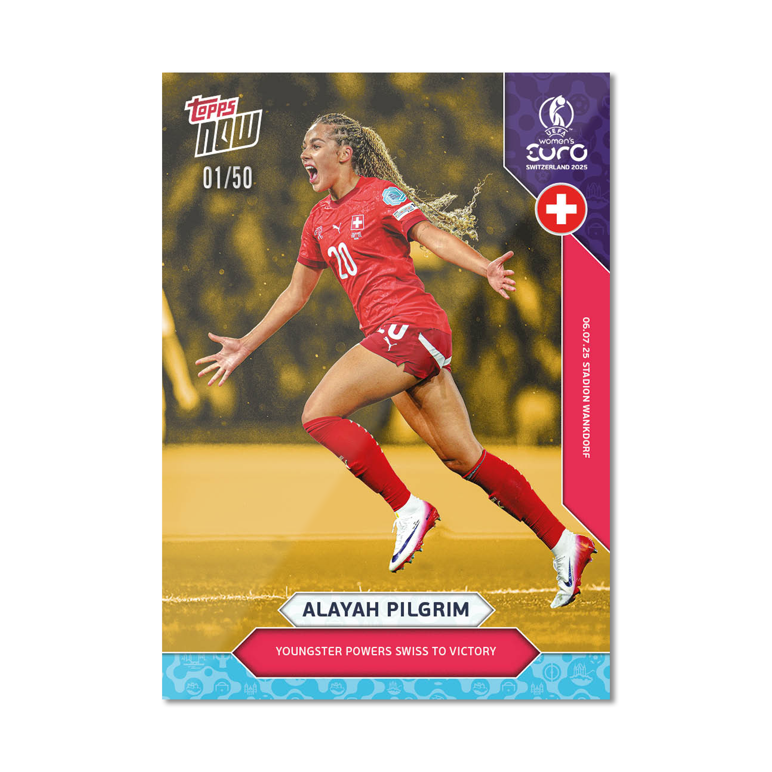 Alayah Pilgrim - UEFA Women’s EURO 2025™ Topps NOW - Card 8 - PR: 204 - Image 6