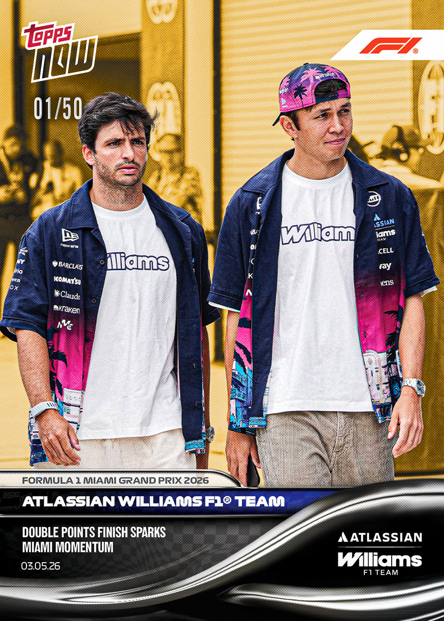Atlassian Williams F1 Team - 2026 Formula 1 Topps NOW - Card 28 - PR: 1529 - Image 6