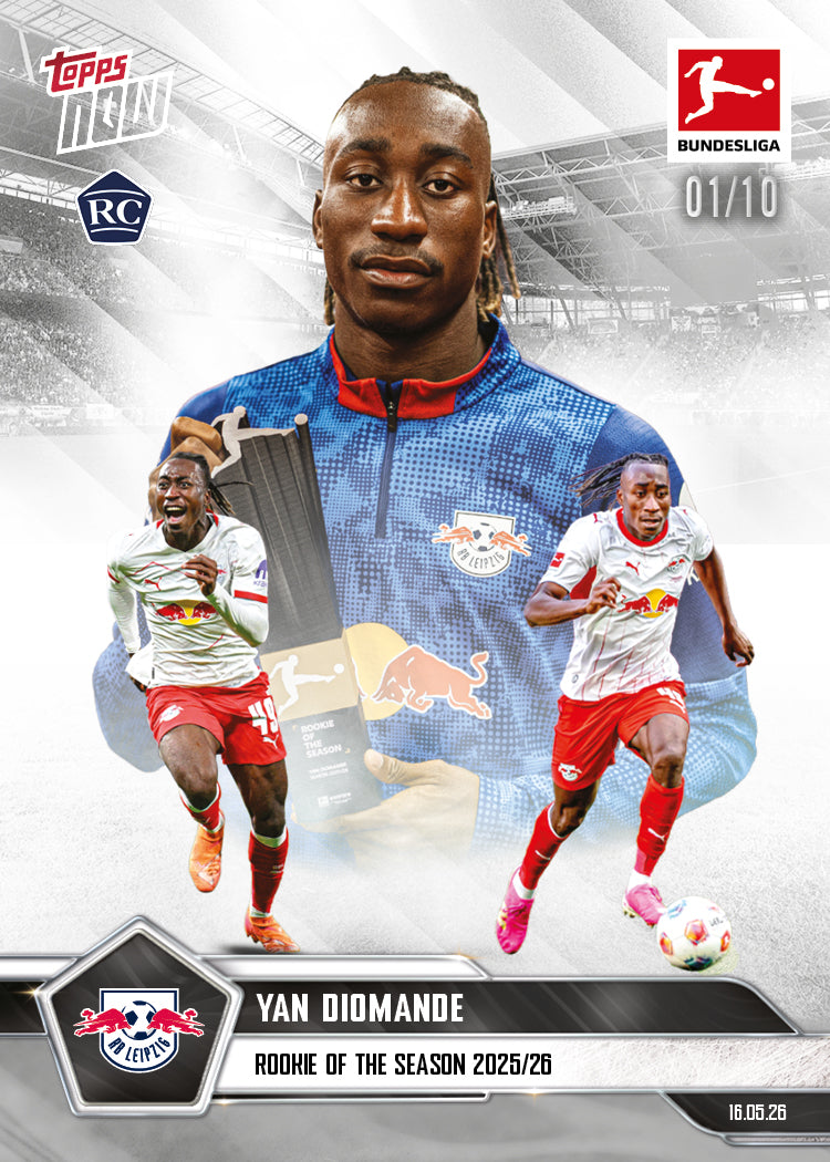 Yan Diomande - 2025-26 Bundesliga Topps NOW - Card 193 - PR: 3346 - Image 4