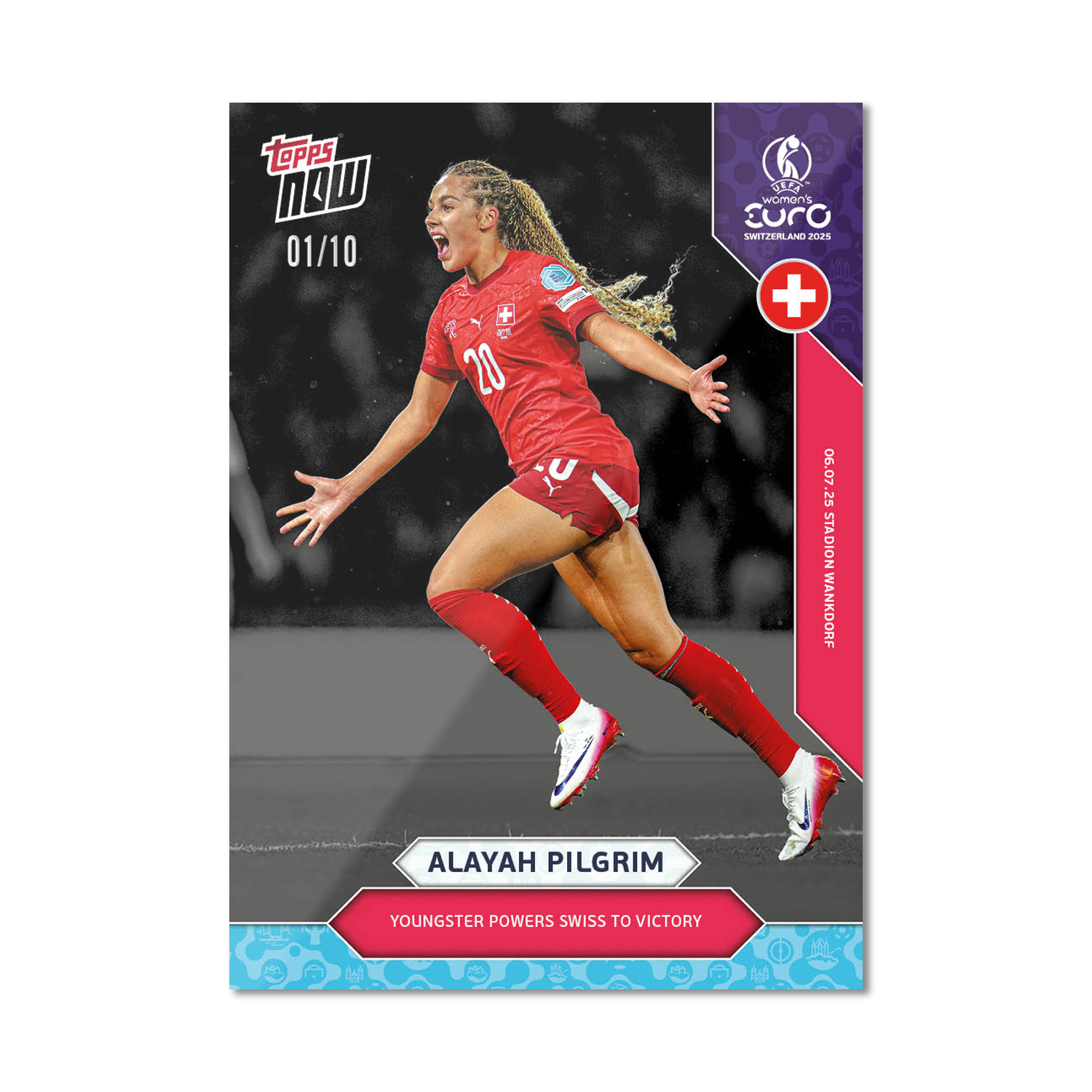 Alayah Pilgrim - UEFA Women’s EURO 2025™ Topps NOW - Card 8 - PR: 204 - Image 4