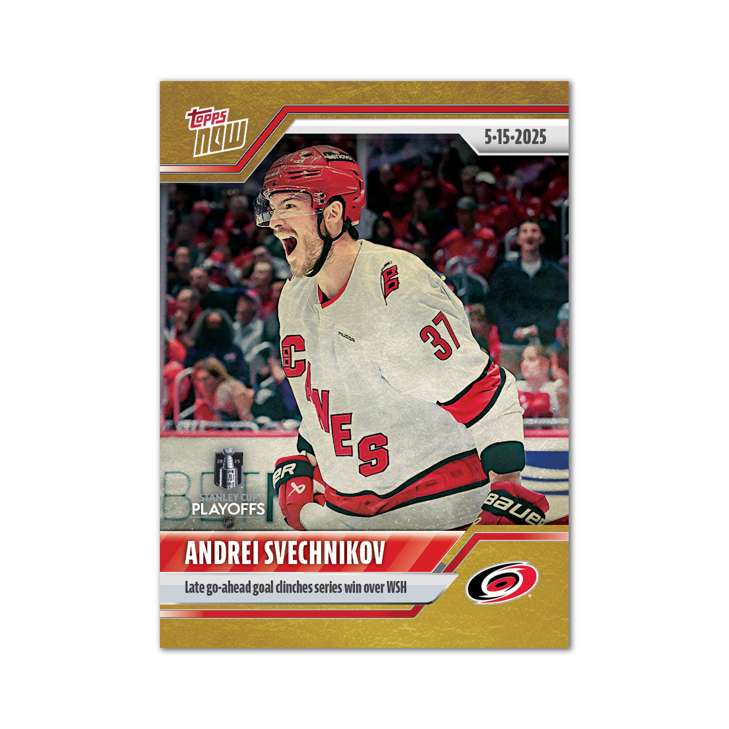 Andrei Svechnikov - 2024-25 NHL Topps NOW - Sticker # 185 Pack - PR: 170 - Image 2